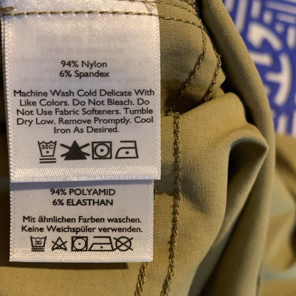 Eddie Bauer Travex Men's Straight‎ Leg Nylon Stretch Khaki Pants Size 38x30 8809 - Picture 7 of 9